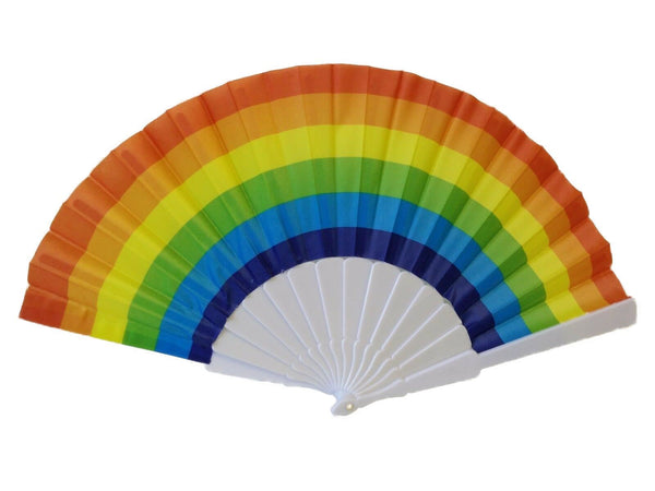 Rainbow Folding Fan - Colorful JL4116 Hand Fan for All Occasions